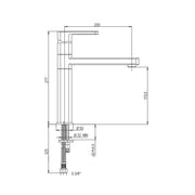Miscelatore da cucina cromato con bocca a fontana Paini 86CR579  27.4x20x5 cm