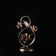 Lumetto rosoni in ferro Marrone con decorazioni Oro una luce 21x h30 cm