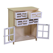 Mobiletto naomi 2 ante + 4 cassetti naturale rettangolare cm 60x30h72