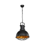 Lampada a sospensione Tonya ASZ1187 stile industriale nero EFFEZ