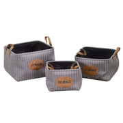 Fabric basket 1-3 gray square cm35x35h30