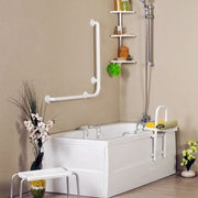 Corrimano angolare di sicurezza 78 x 55.5 cm per disabili colore bianco