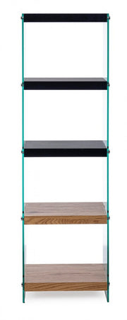Libreria 5P Line Wood Nero