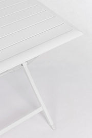 Tavolo per esterno in alluminio Bianco ELIN 110x70x h71 cm