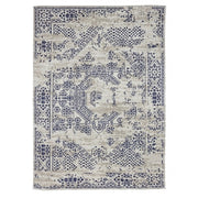 Tappeto moderno in cotone Bombay blu 140x200 cm