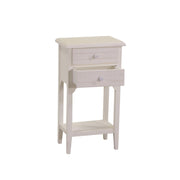 Mobiletto legno norimberga 2 cassetti +1 piano crema cm 37x26h70