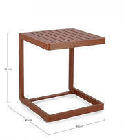 2x Tavolino Konnor 40X40 Terracotta