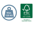 Amaca in poliestere e cotone per esterno beige 100% FSC