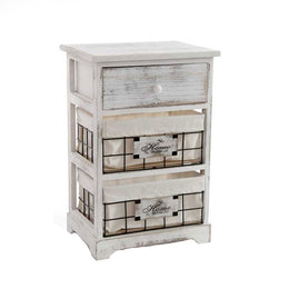 Mobile cassettiera Home bianco con cestini