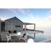 Set da esterno 4 pz Salotto con cuscini Harley bianco iperbriko