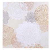 Quadro dipinto mandala chiarocm80x80x4