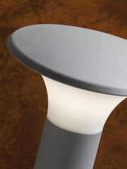 Lampada da esterno in alluminio pressofuso con diffusore opalino - Altezza max 160mm - IP44 grafite