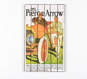 Stampa su legno con tela multicolor 60x100 cm