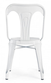 Sedia in stile contemporaneo in acciaio Bianca MINNEAPOLIS 44x53x h83 cm