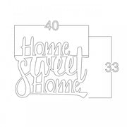 Decorazione murale home sweet home nera cm 33 x 40 h EFFEZ