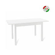 Tavolo pranzo allungabile Bianco Frassinato in legno nobilitato cm 80x120/160