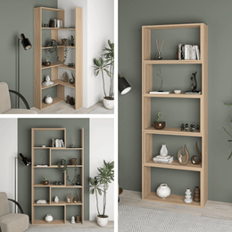 Libreria Wish estensibile angolare rovere 200h