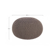 Pouf intrecciato grigio scuro bizzotto cm 80