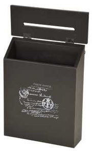 Portalettere nero da parete jt-2918 cm.23 x 7,5 h 29