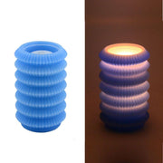 Led candle lantern blue fountain cmø13,5h20