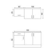 Cucina Isernia 160 rovere con elettrodomestici