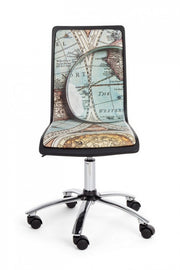 Sedia ufficio ecopelle acciaio Young Gulliver