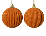 Pallina di Natale Schiuma per palline brillantini perline 2ass colore rame rosso ø 8cm