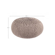 Pouf intrecciato tortora bizzotto cm 80