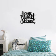 Decorazione murale home sweet home nera cm 33 x 40 h EFFEZ