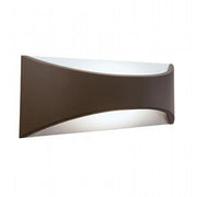 Applique in alluminio pressofuso con diffusore satinato - 12W, 935 lumen, luce calda caffe'