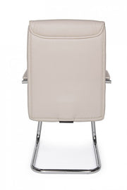 Poltrona da ufficio in ecopelle con braccioli Sydney Tortora