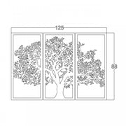 Decorazione murale quadro moderno albero nero