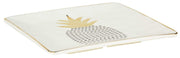 Cuscino tessuto con cane bianco cm43x43