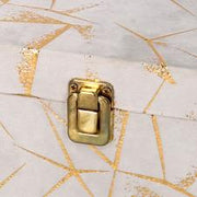 Rectangular wooden box 1-2 gold decorations cm30x18,5h15