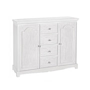 Credenza in MDF due ante quattro cassetti Bianca BLANC 100x40x h80 cm
