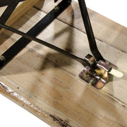 Set da giardino tavolo e due panche in legno e acciaio Verdelook