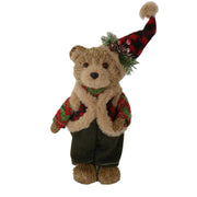 Green fabric bear 17x11h37 cm