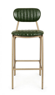 Sgabello vintage bar Addy verde scuro 41x51x100h cm