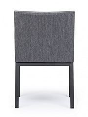 Sedia per esterno con braccioli in tessuto Antracite OWEN JX55 55x62x h82 cm