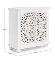 Credenza 2 ante legno bianco Alinta cm 96 x 43 x 98