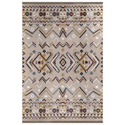Tappeto antiscivolo Multicolor beige con decori colorati 120x180 EFFEZ