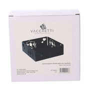 Portatovaglioli metallo gatti nero quadrato cm16,5x16,5h6