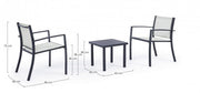 Set 3 pezzi da giardino salotto in metallo Auri antracite