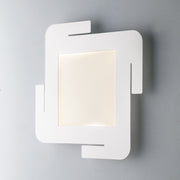 Plafoniera in metallo Bianco LED integrato 45x45x h5 cm