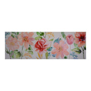 Quadro dipinto fiori rosa cm50x150x3