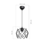Lampada a sospensione Koza MDL3852 gabbia nero