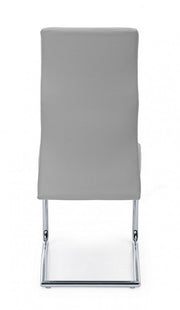 Sedia in ecopelle Grigio Chiaro THELMA 44x58x h104 cm