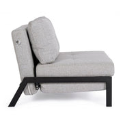 Divano letto salvaspazio un posto in tessuto Beige HAYDEN 95x96x h79 cm