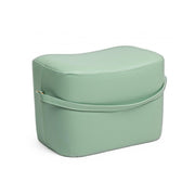 Pouf rettangolare in similpelle con manico GIONA Verde Chiaro 51x34x h35 vm