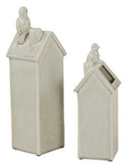 Vaso casetta uccellino grande dc-1026 cm. 13 x 13 h 43